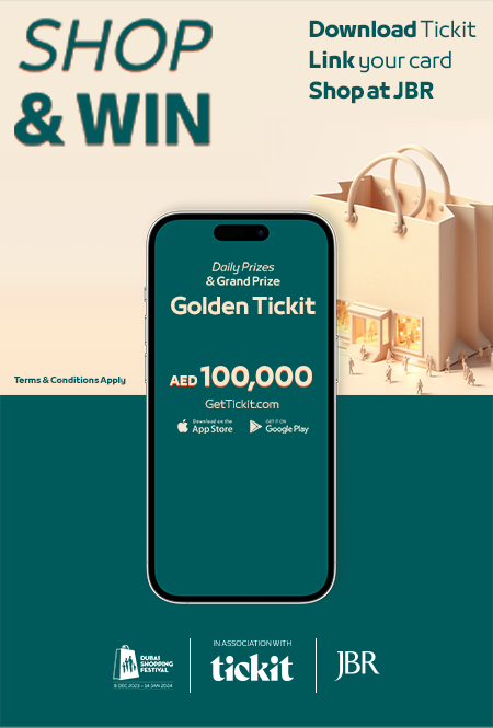 daily prizes with Ticket App & JBR